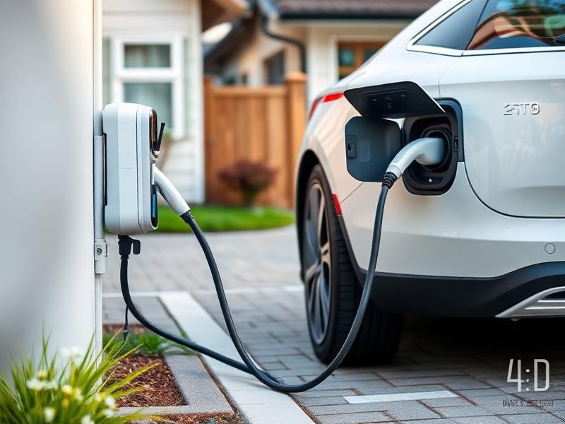 Familie laadt elektrische auto thuis op met Solarnation laadpaal