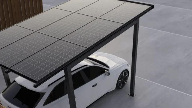 Bovenaanzicht solar carport met zonnepanelen — extra waarde voor je woning