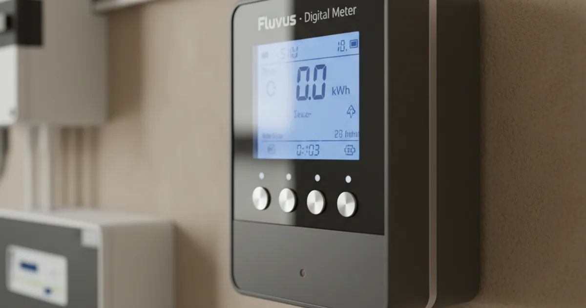 Fluvius digitale meter close-up