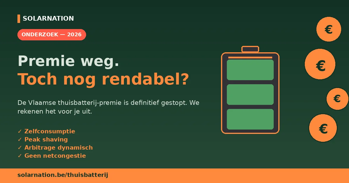 Premie thuisbatterij gestopt - nog rendabel?