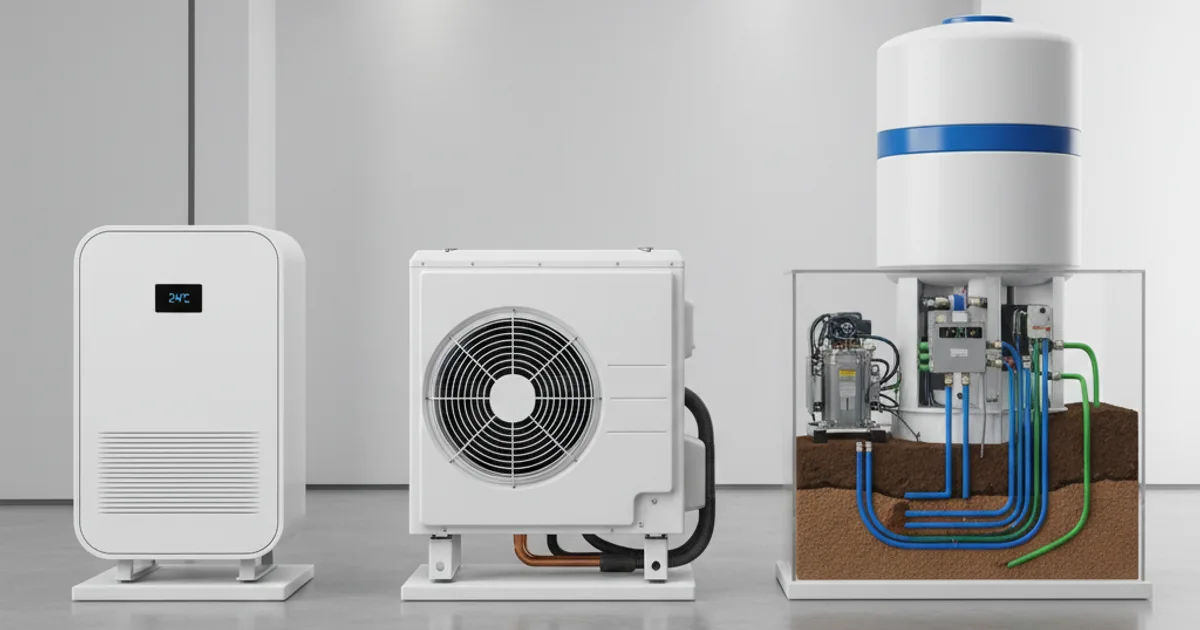 Drie types warmtepompen naast elkaar vergeleken