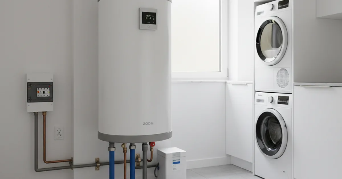Warmtepompboiler in een Belgische bijkeuken