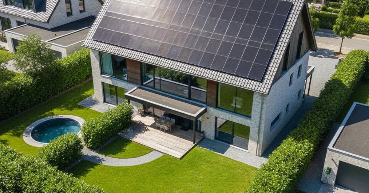 Zonnepanelen op een Belgisch dak met een prijsindicatie
